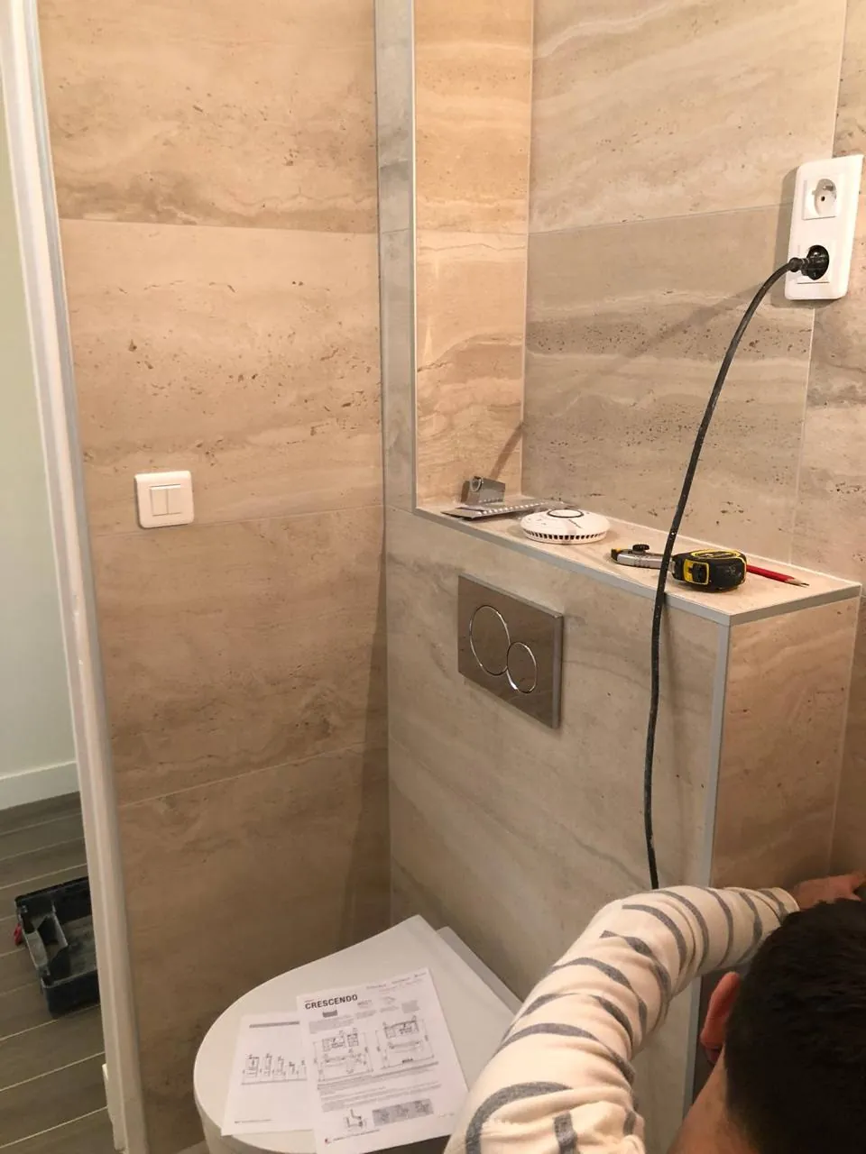 Salle d'eau de petite surface rénovée